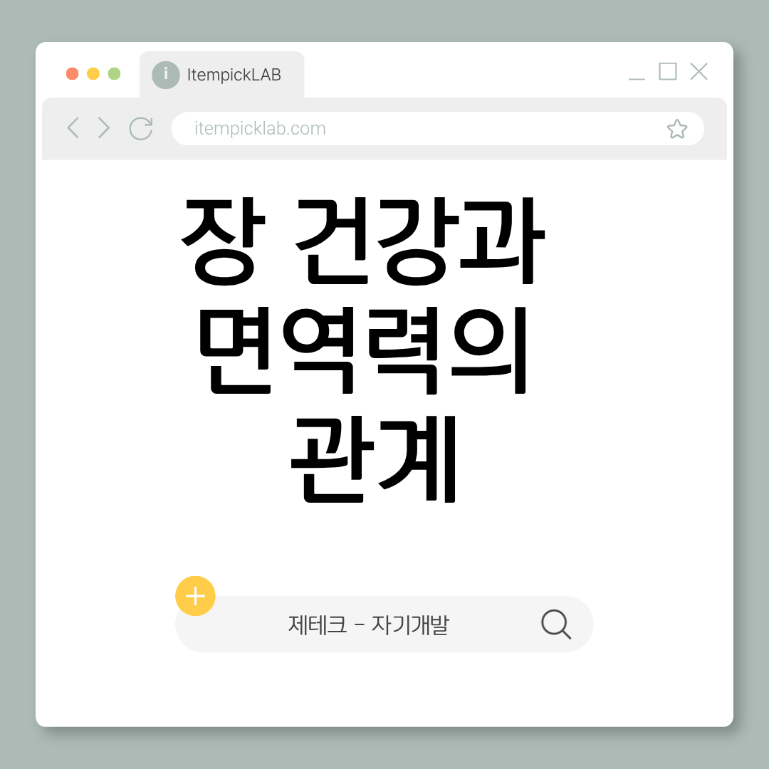 장 건강과 면역력의 관계 — 면역세포의 70%는 장에 있다